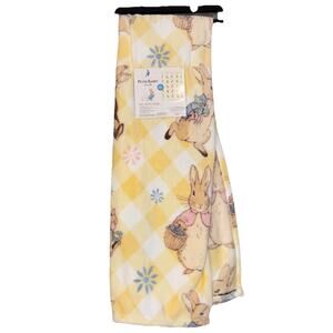 Peter Rabbit Throw Blanket Easter Benjamin Momma Floral Yellow Beatrix Potter